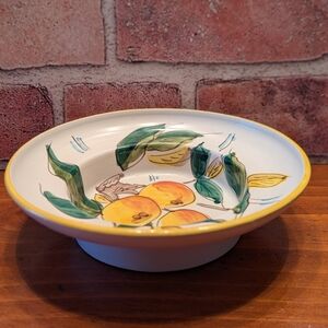 Forlani Laveno Italy Ceramic Wine Bottle Coaster/Bowl